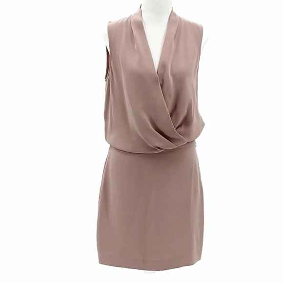 Aritzia Babaton Phoenix Shawl Collar Dress in Quarry - Size 4 - Picture 2 of 9
